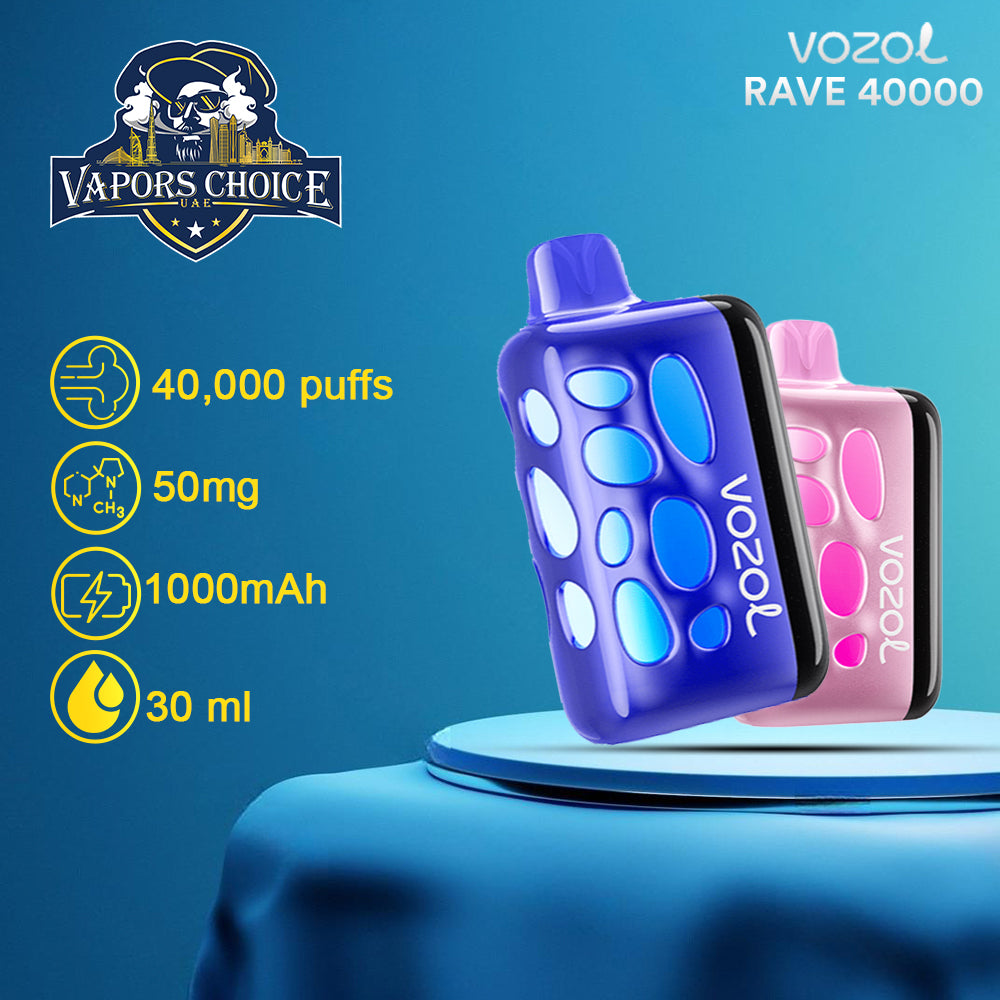 VOZOL RAVE 40K DISPOSABLE VAPE (Dual Power Mode) 1st UAE Abu Dhabi
