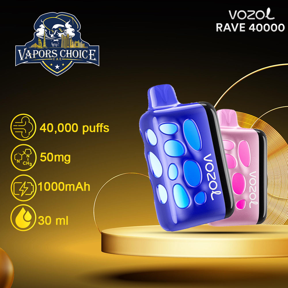 VOZOL RAVE 40K DISPOSABLE VAPE (Dual Power Mode) 2end UAE Abu Dhabi & Al Ain