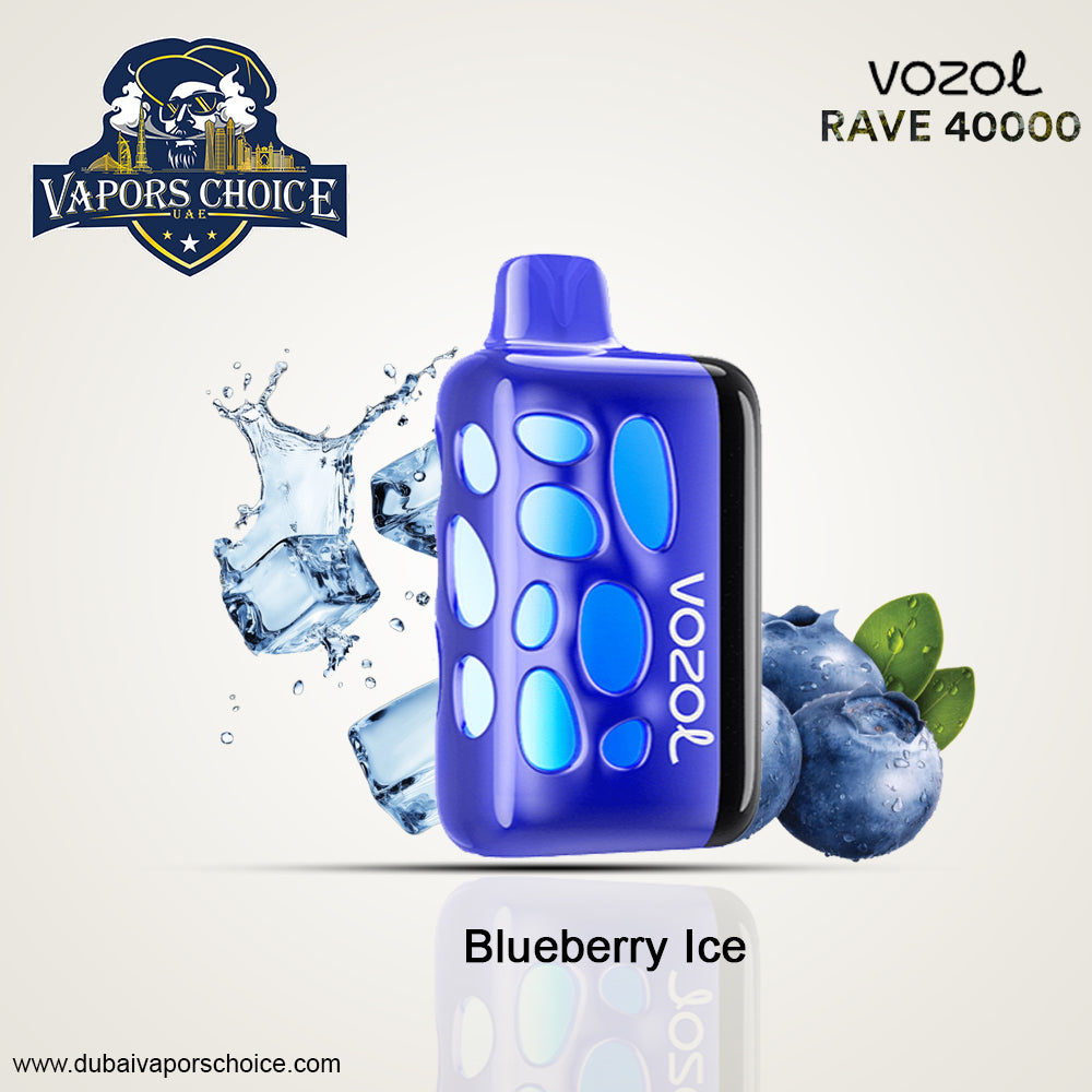 VOZOL RAVE 40K DISPOSABLE VAPE (Dual Power Mode) Blueberry Ice UAE Abu Dhabi
