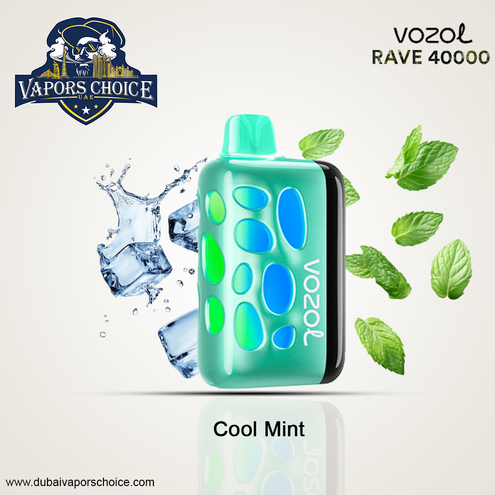 VOZOL RAVE 40K DISPOSABLE VAPE (Dual Power Mode) Cool Mint UAE Dubai