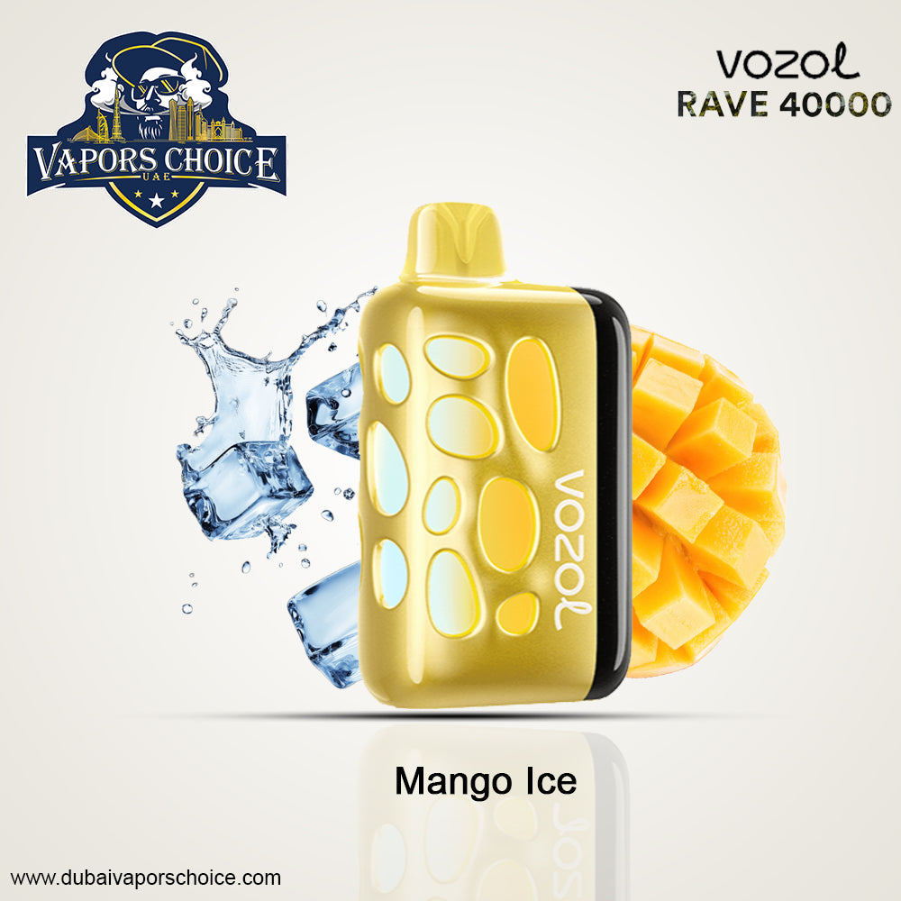 VOZOL RAVE 40K DISPOSABLE VAPE (Dual Power Mode) Mango Ice UAE Al Ain