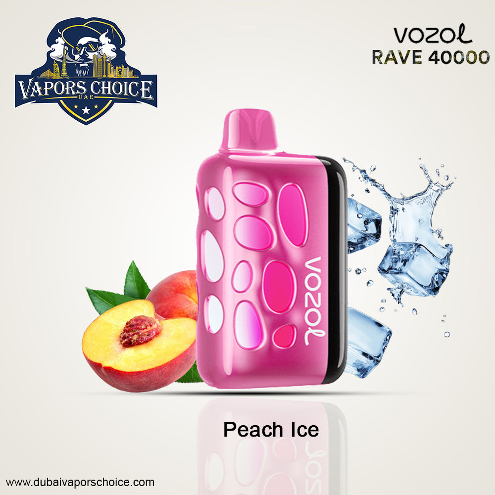 VOZOL RAVE 40K DISPOSABLE VAPE (Dual Power Mode) Peach Ice UAE Ajman