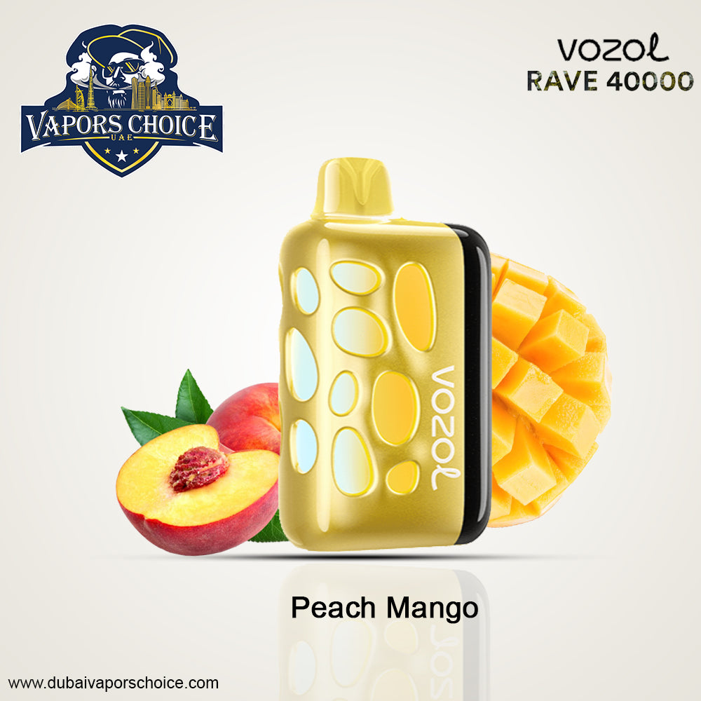 VOZOL RAVE 40K DISPOSABLE VAPE (Dual Power Mode) Peach Mango UAE Al Sharjah