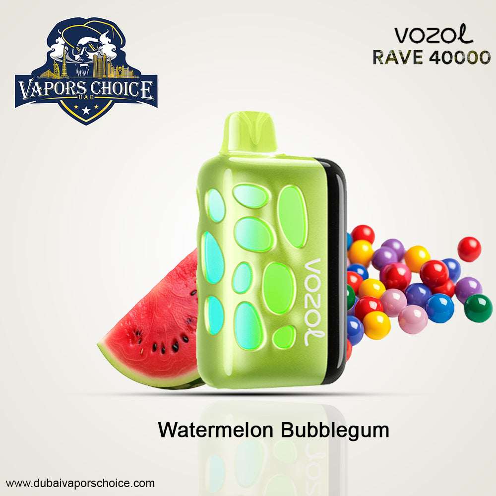 VOZOL RAVE 40K DISPOSABLE VAPE (Dual Power Mode) Watermelon Bubblegum UAE Dubai & Al Ain