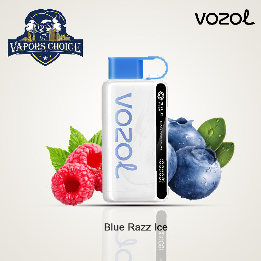 VOZOL STAR (50mg) 12000 PUFFS - DISPOSABLE VAPE Blue Razz Ice UAE Abu Dhabi