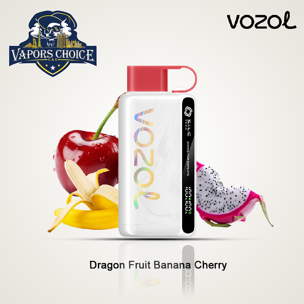 VOZOL STAR (50mg) 12000 PUFFS - DISPOSABLE VAPE Dragon Fruit Banana Cherry UAE Ajman