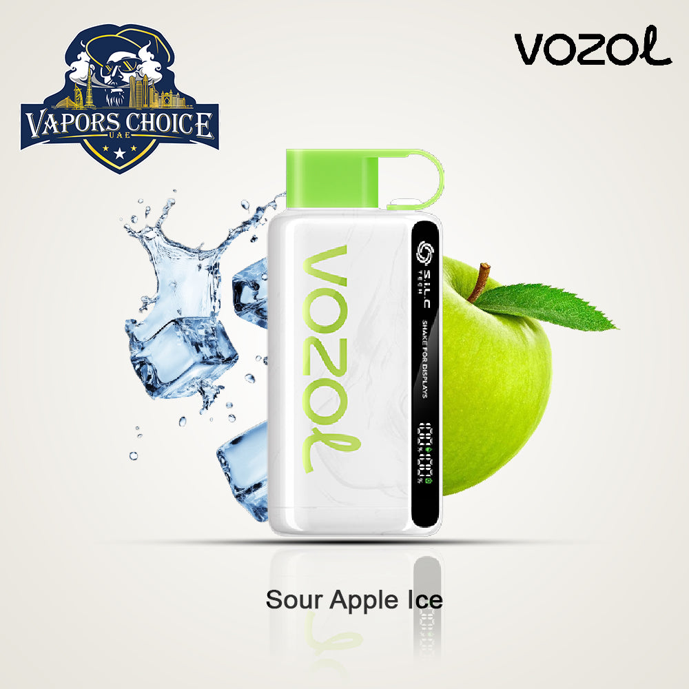 VOZOL STAR (50mg) 12000 PUFFS - DISPOSABLE VAPE Sour Apple Ice UAE Dubai & Al Ain
