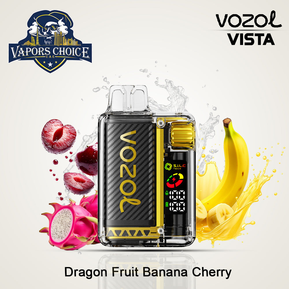 VOZOL VISTA 20000 PUFFS (50mg) DISPOSABLE VAPE Dragon Fruit Banana Cherry UAE Abu Dhabi & Al Ain