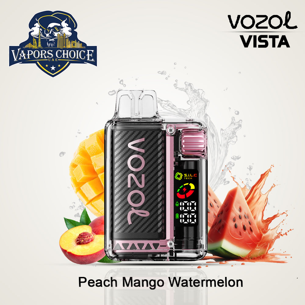VOZOL VISTA 20000 PUFFS (50mg) DISPOSABLE VAPE Peach Mango Watermelon UAE Dubai & Al Ain