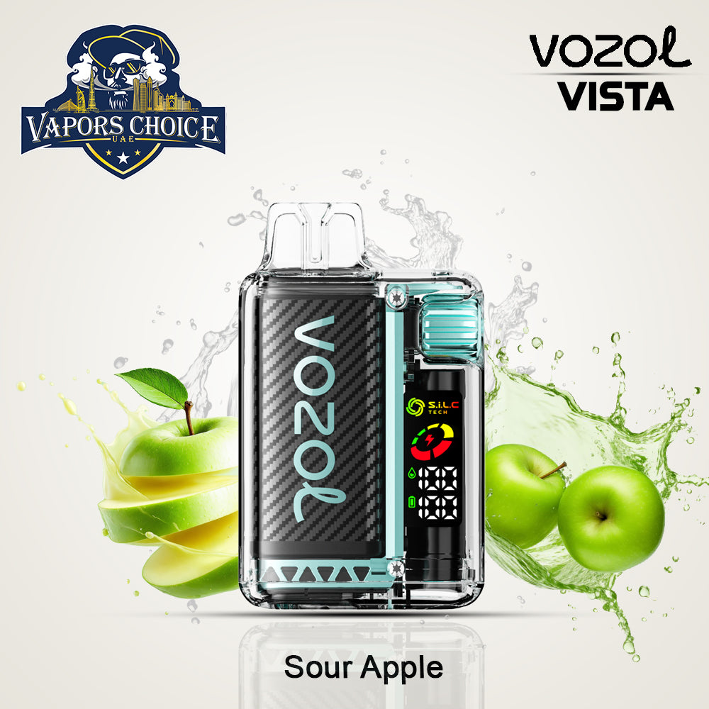 VOZOL VISTA 20000 PUFFS (50mg) DISPOSABLE VAPE Sour Apple UAE Dubai & Abu Dhabi