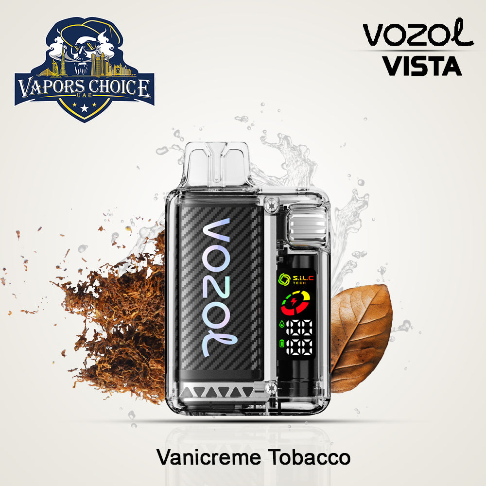 VOZOL VISTA 20K PUFFS (50mg) DISPOSABLE VAPE Vanicreme Tobacco UAE Abu Dhabi