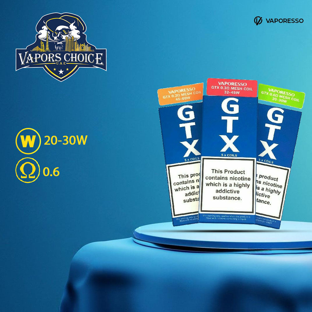 Vaporesso GTX \ GTX 2 Replacement Coils – 5 pcs Gtx 0.6 UAE Abu Dhabi