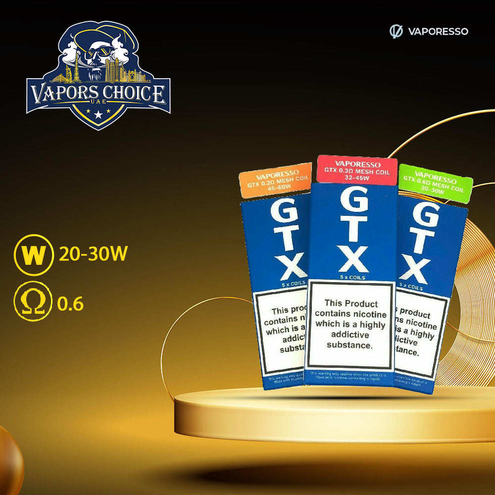 Vaporesso GTX \ GTX 2 Replacement Coils – 5 pcs Gtx 0.6 UAE Dubai