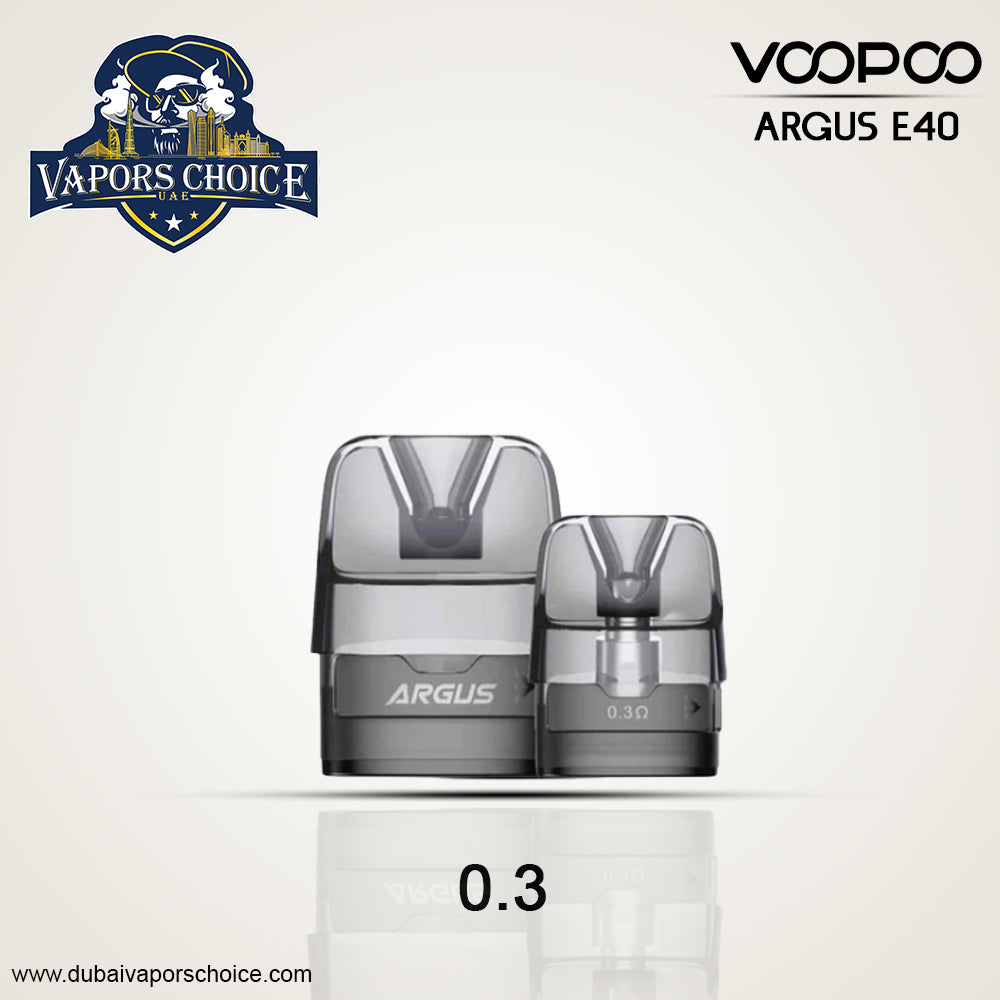 Voopoo Argus E40 Pod Cartridge 2pcs Pack - 0.3 - Vapors Choice UAE Voopoo Argus E40 Pod Cartridge 2pcs Pack - 0.3 - Vapors Choice UAE