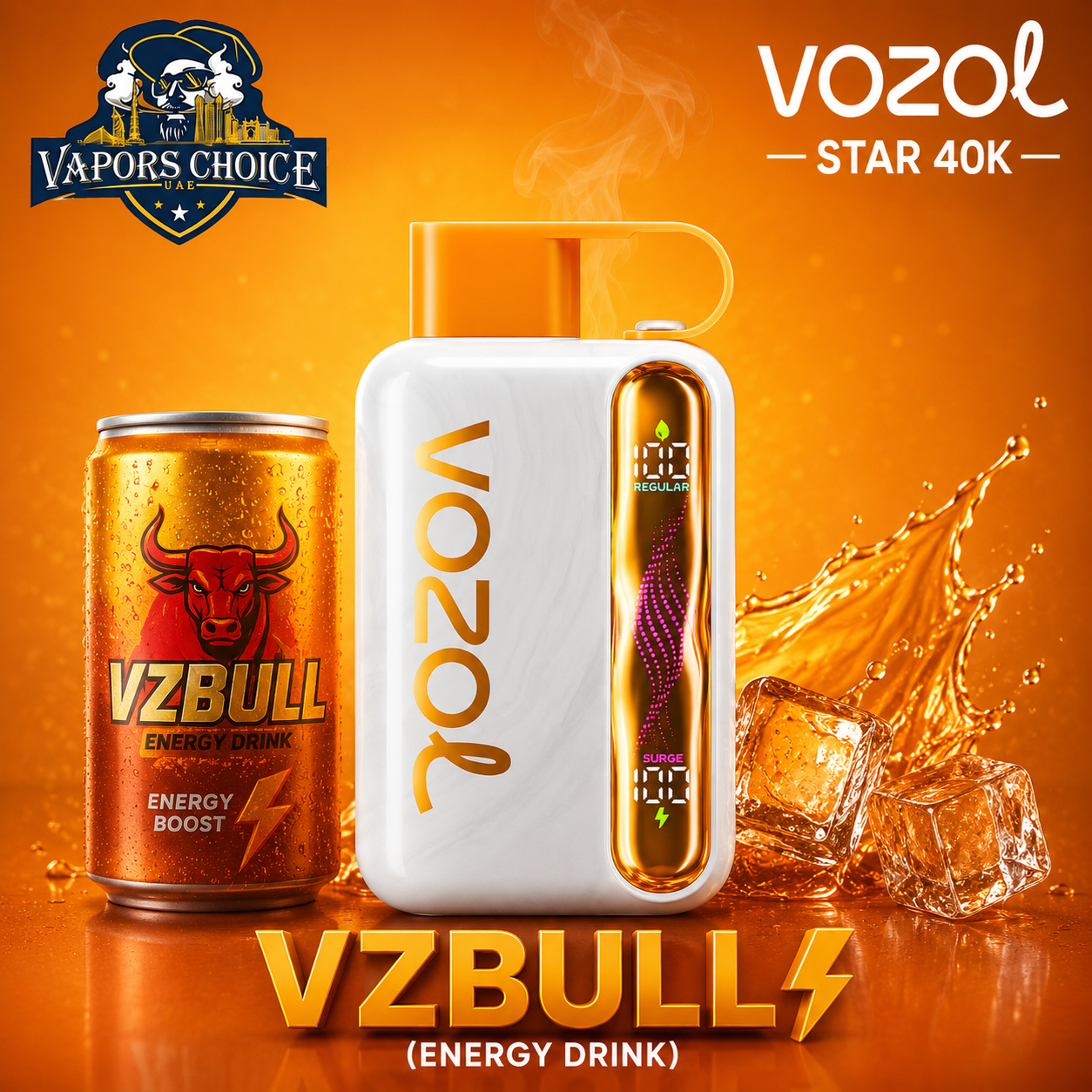 VOZOL STAR 40K Disposable Vape -Dual Power Mode & Vzbull (Energy Drink ) & UAE & Umm Al Quwain