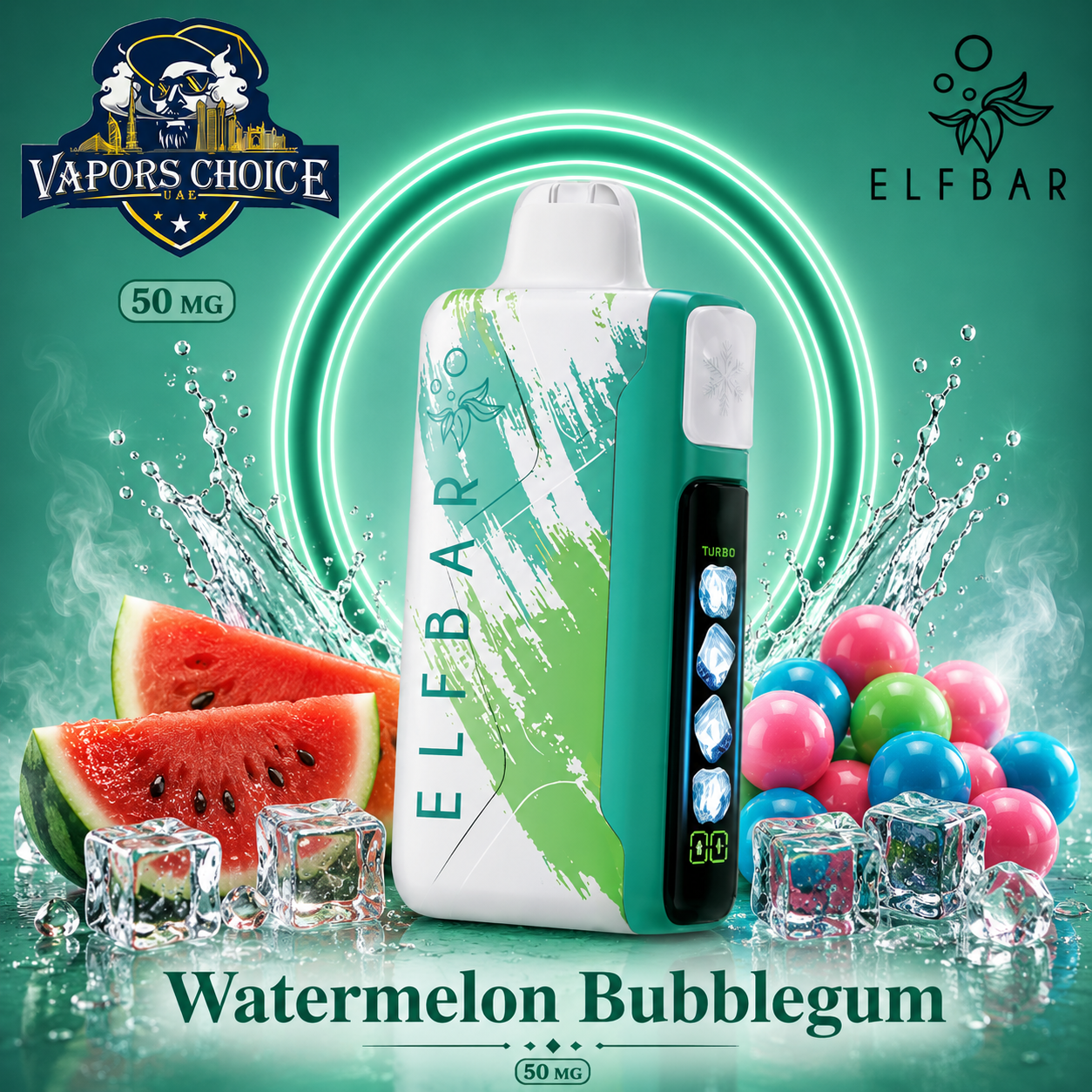 ELF BAR Ice King  30000 _ 30,000 Puffs – Disposable Vape & Watermelon Bubblegum & UAE & Ras Al Khaimah