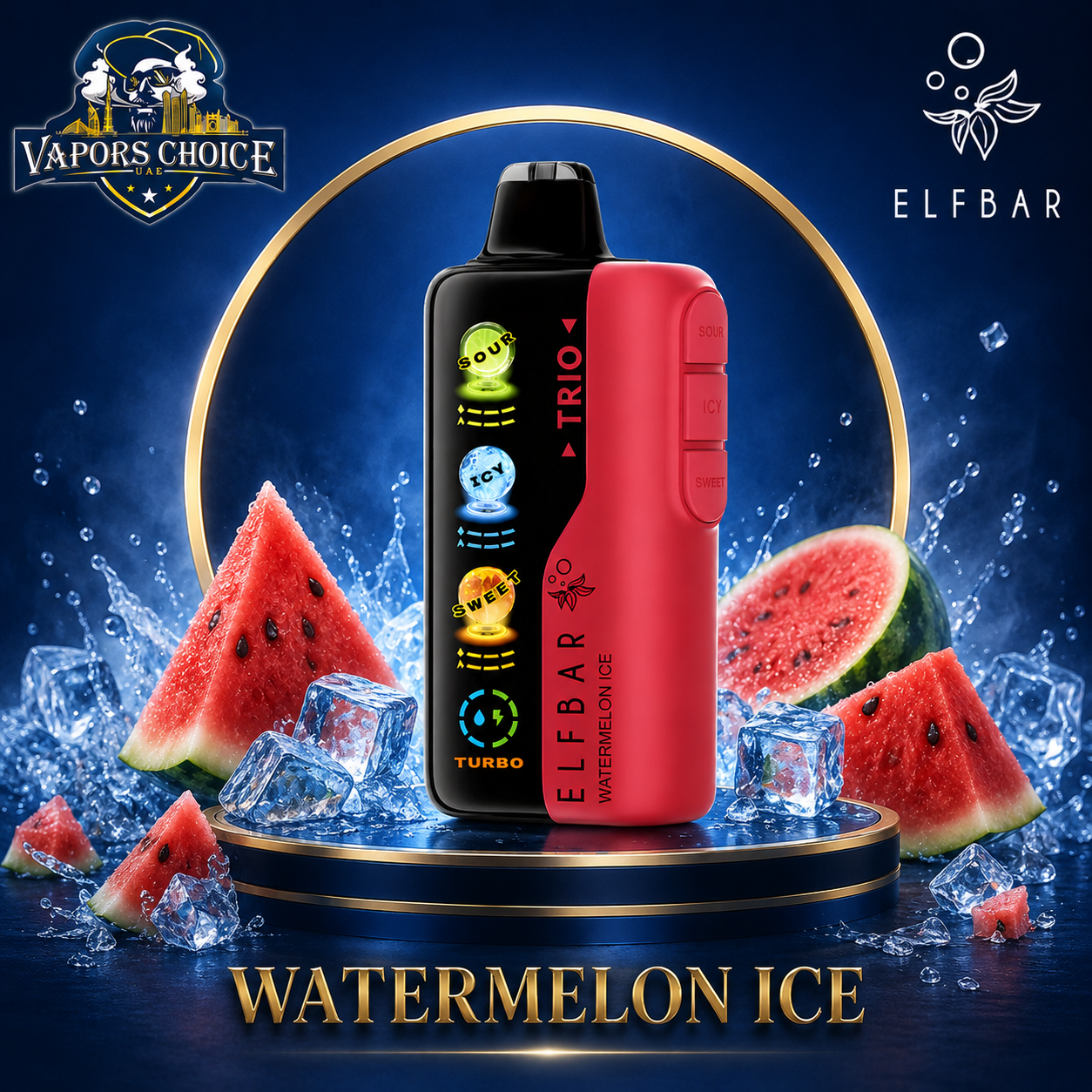 ELF BAR Trio 40K Puffs – Disposable Vape & Watermelon Ice & UAE & Dubai 