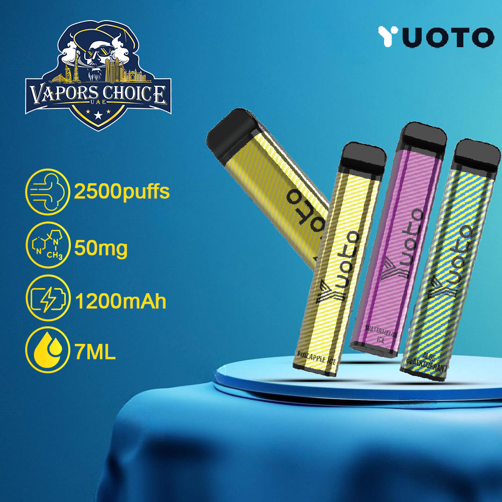 YUOTO XXL 2500 Puffs Disposable Vape (50mg) 1st UAE Abu Dhabi