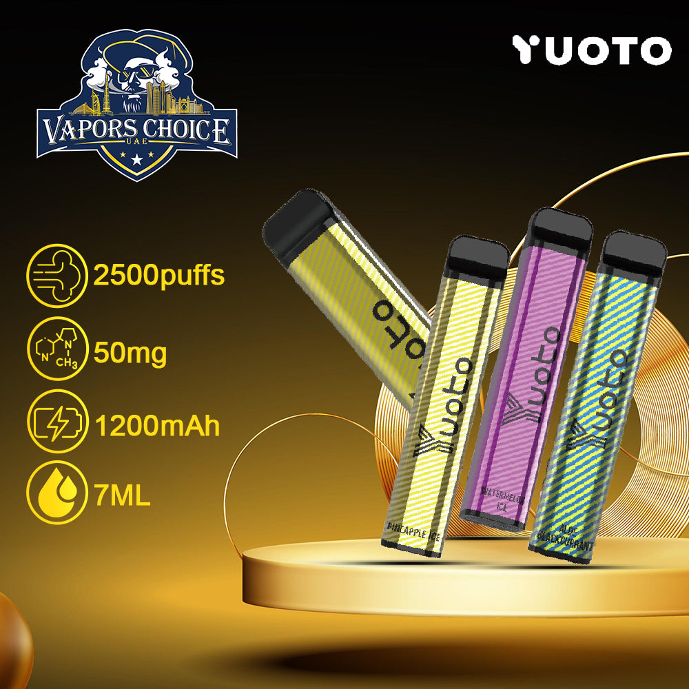 YUOTO XXL 2500 Puffs Disposable Vape (50mg) 2st UAE Dubai
