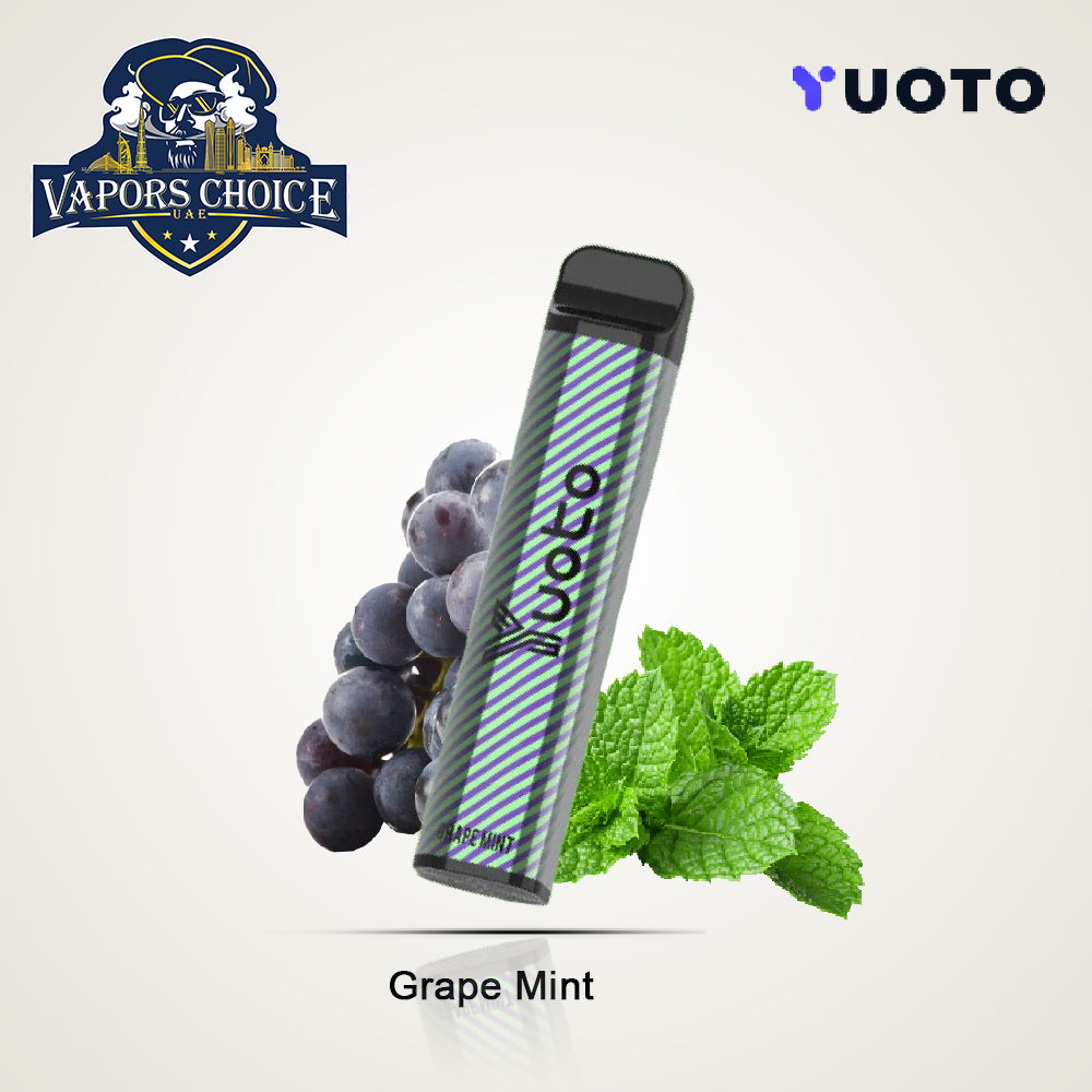 YUOTO XXL 2500 Puffs Disposable Vape (50mg) Grape Mint UAE Abu Dhabi & Al Sharjah