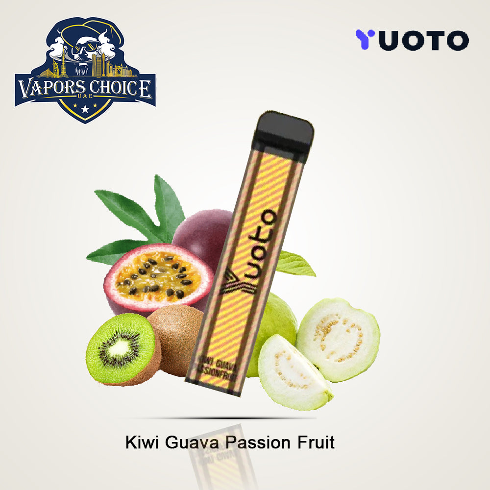 YUOTO XXL 2500 Puffs Disposable Vape (50mg) Kiwi Guava Passion Fruit UAE Dubai & Al Ain