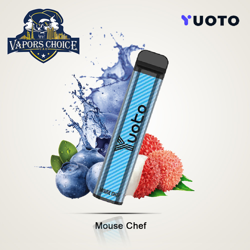 YUOTO XXL 2500 Puffs Disposable Vape (50mg) Mouse Chef UAE Abu Dhabi