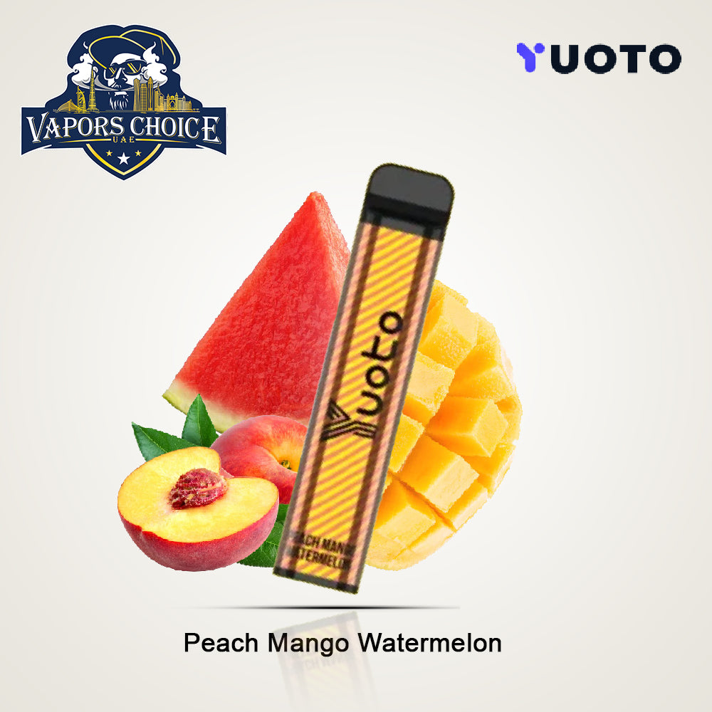 YUOTO XXL 2500 Puffs Disposable Vape (50mg) Peach Mango Watermelon UAE Ras Al-Khaimah & Dubai 