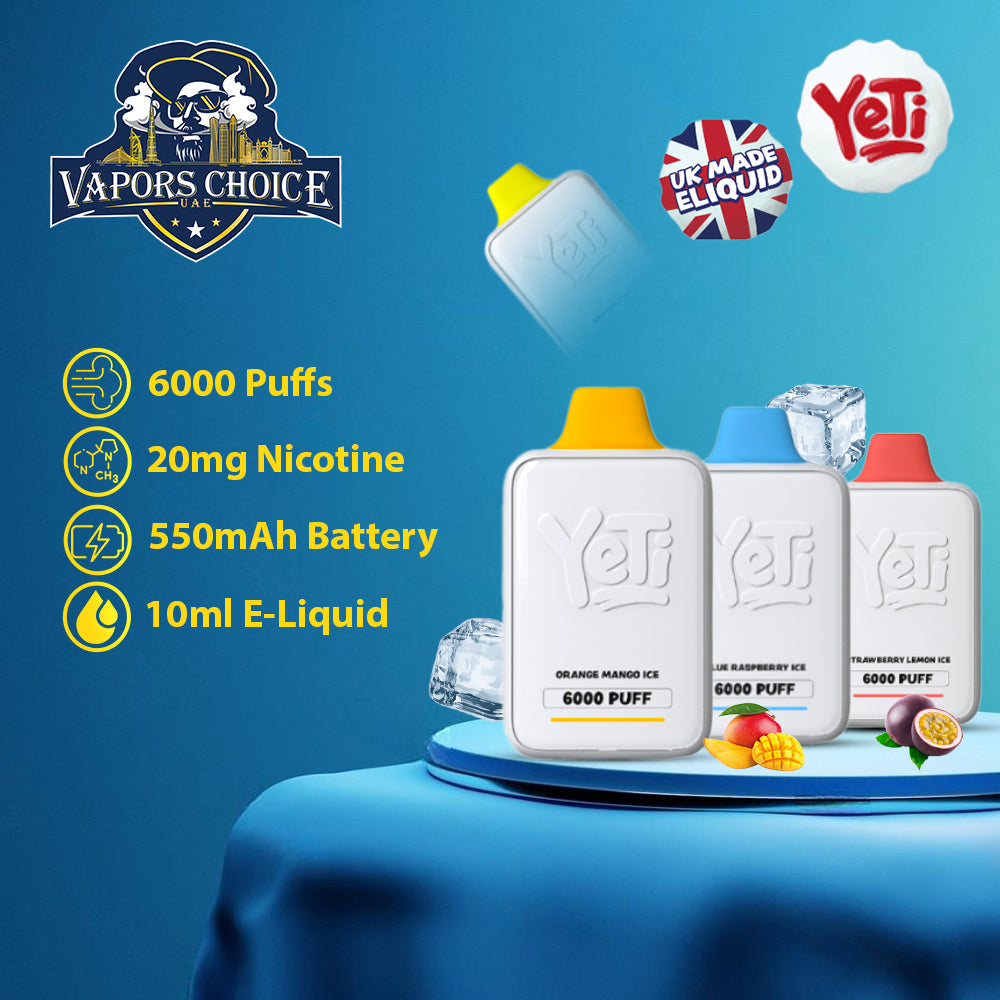 Yeti Ice Cube (20mg) 6000 PUFFS - DISPOSABLE VAPE UAE Abu Dhabi