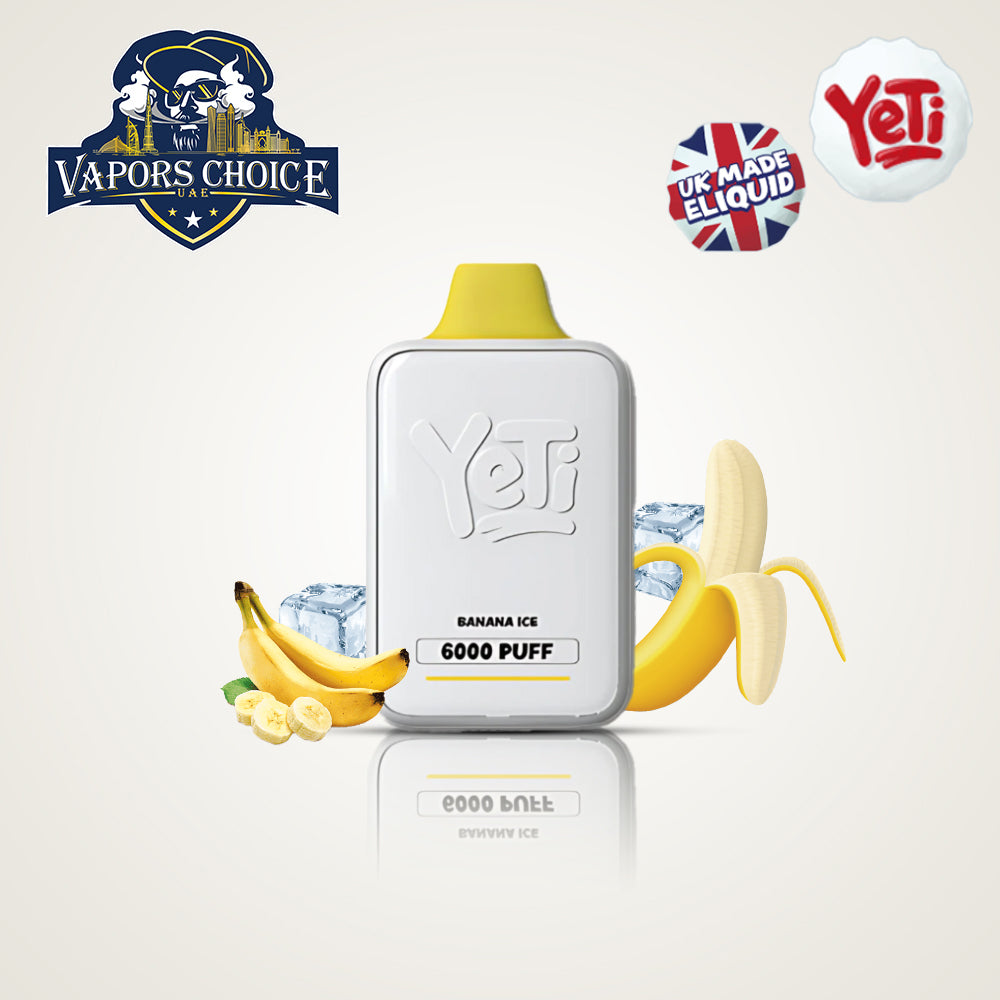 Yeti Ice Cube (20mg) 6000 PUFFS - DISPOSABLE VAPE Banana Ice