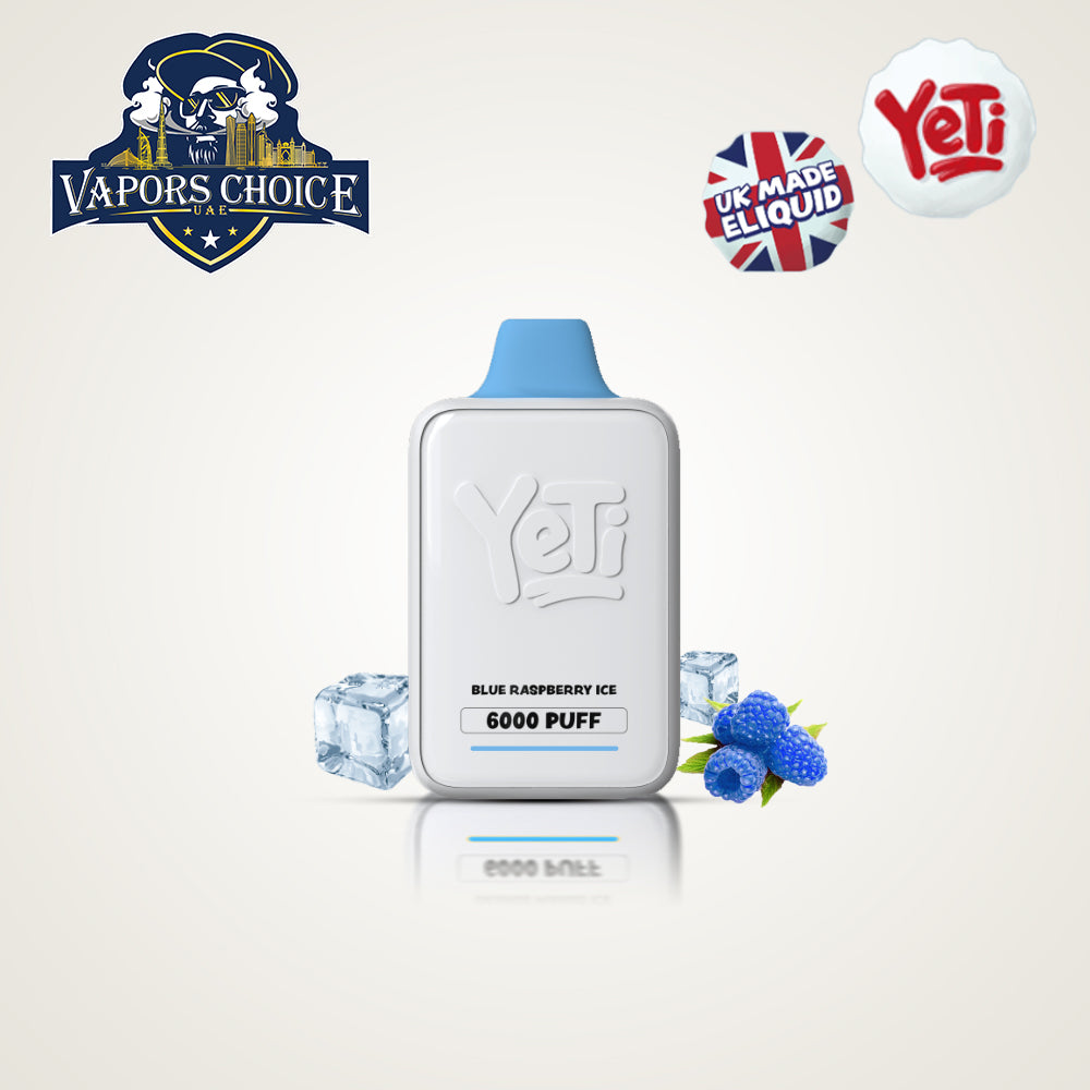 Yeti Ice Cube (20mg) 6000 PUFFS - DISPOSABLE VAPE Blue Raspberry Ice