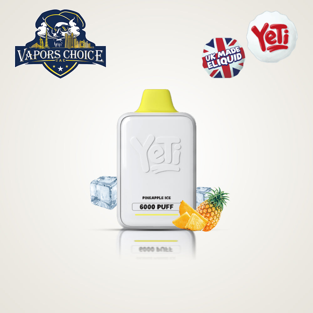 Yeti Ice Cube (20mg) 6000 PUFFS - DISPOSABLE VAPE Pineapple Ice UAE Umm Al Quwain