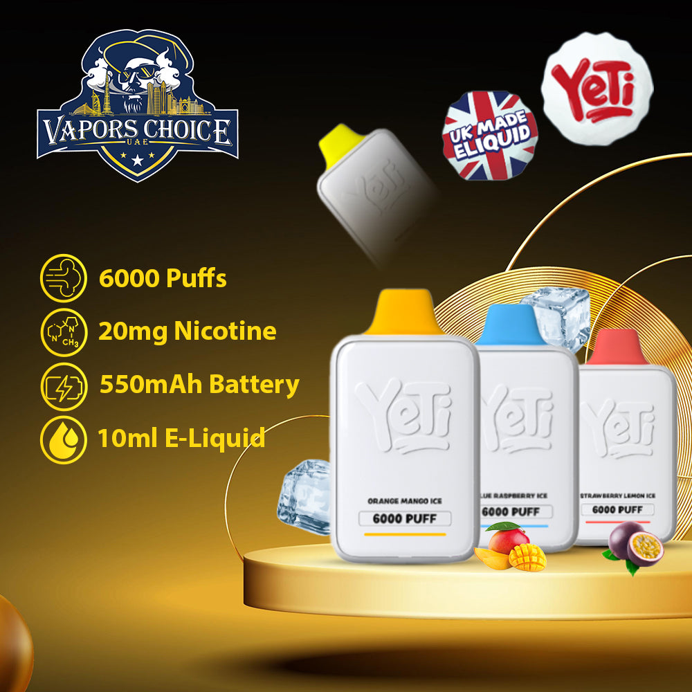 Yeti Ice Cube (20mg) 6000 PUFFS - DISPOSABLE VAPE UAE Dubai