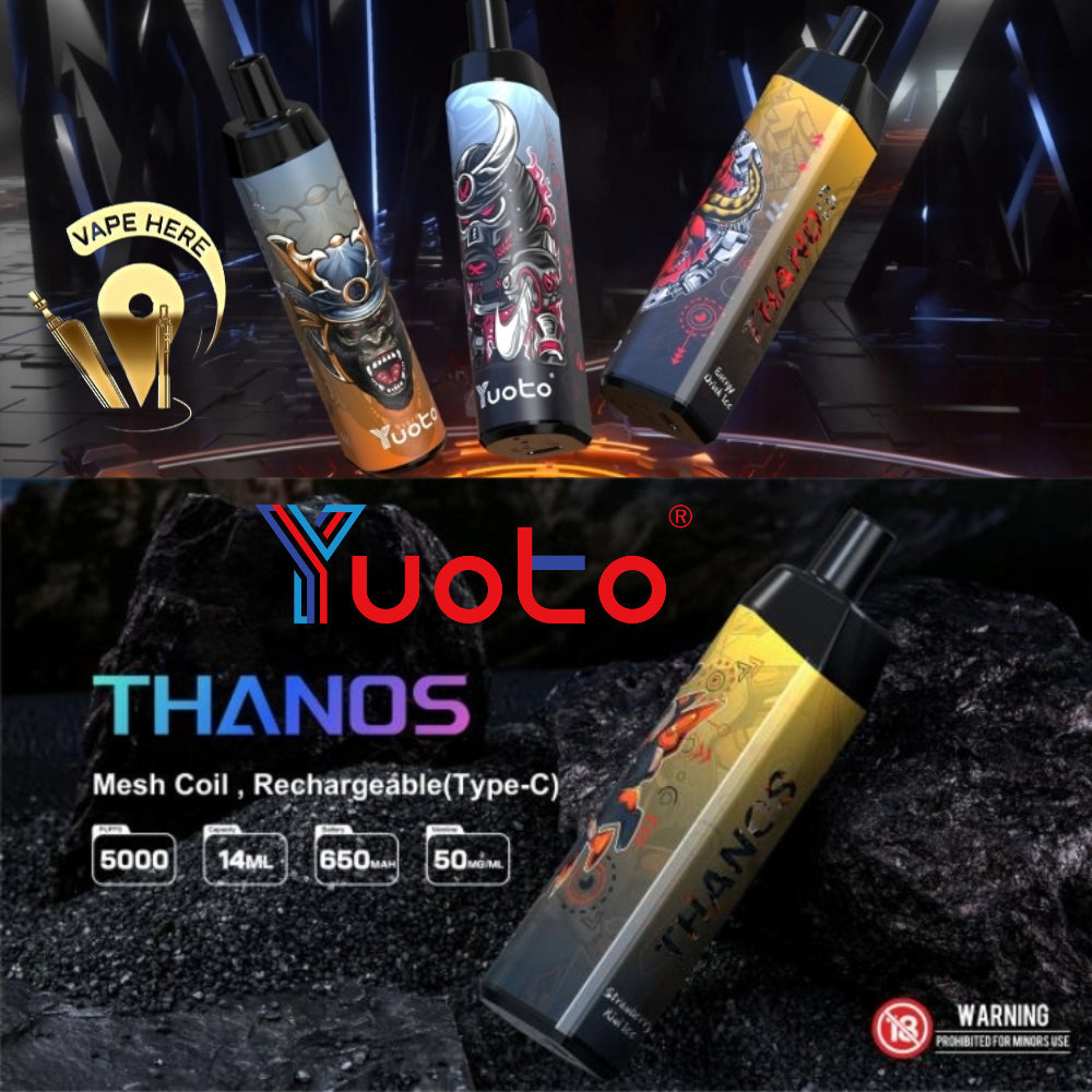 YUOTO 5000 Puffs THANOS DISPOSABLE VAPE - Vape Here Store