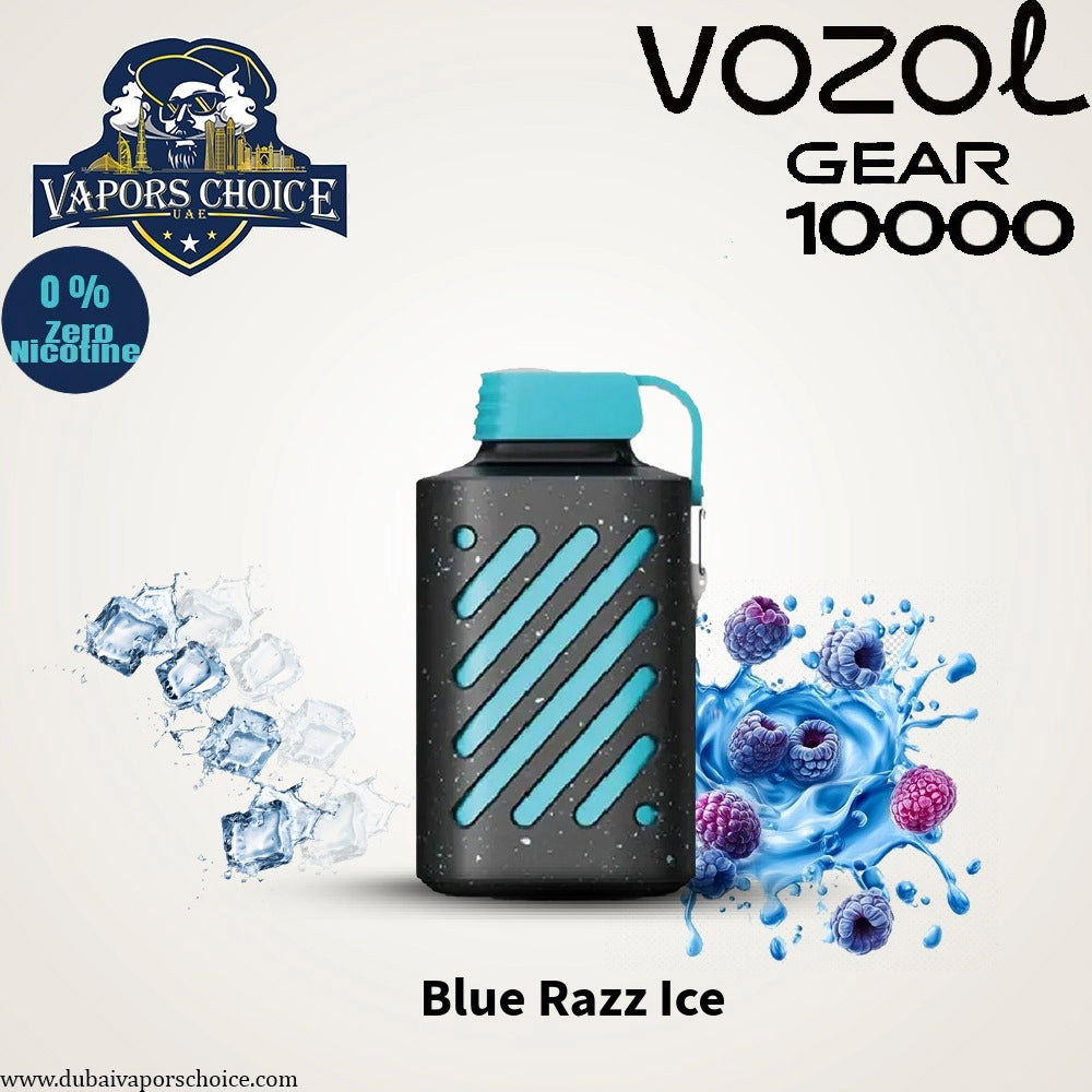 ZERO Nicotine - VOZOL GEAR 10K Puffs Disposable Vape Blue_Razz_Ice & Dubai 