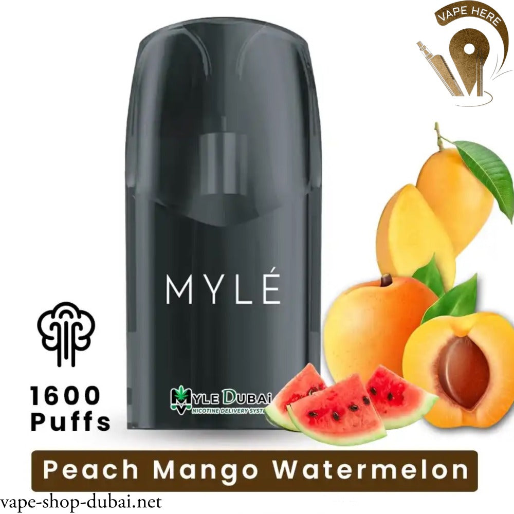 MYLE V5 META REPLACEMENT PODS Peach Mango Watermelon - 2pcs/pack UAE Dubai